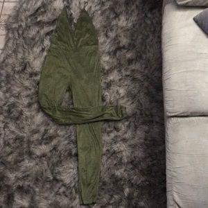 Green soft fabric jumpsuit